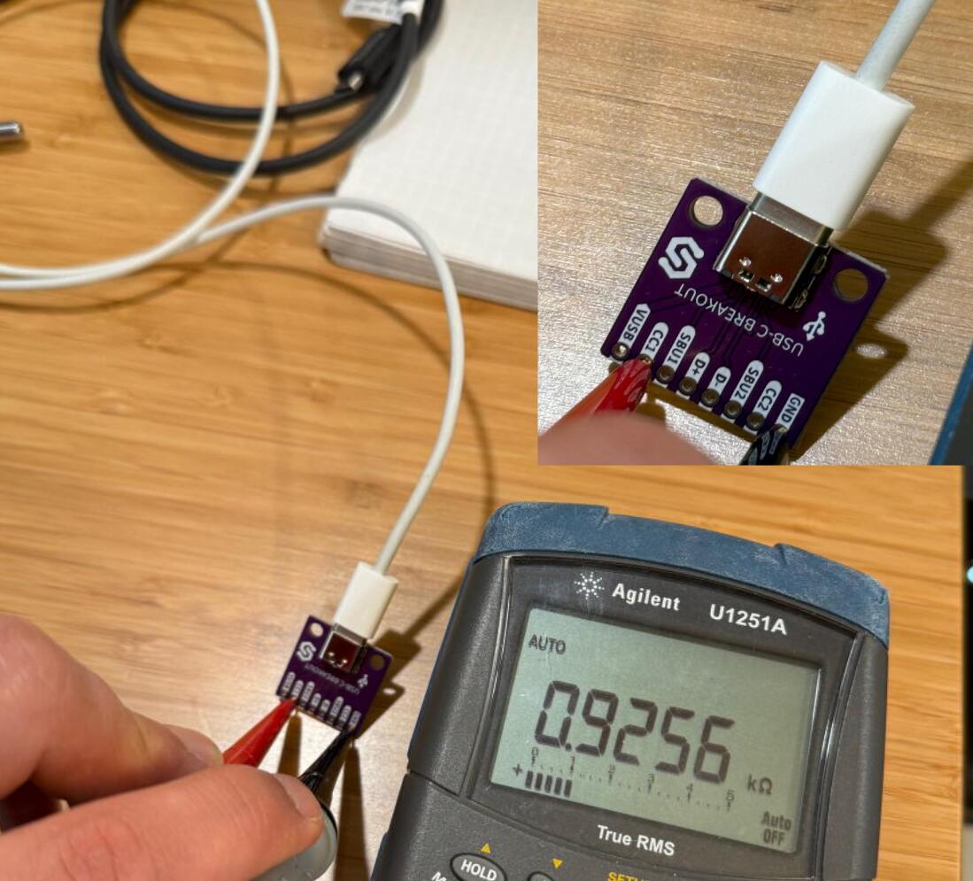 Checking pull downs through eMarked cable