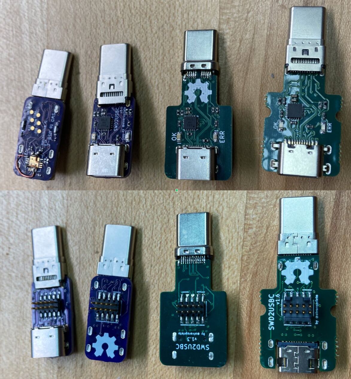 Four Generations of SWD2USBC Devices