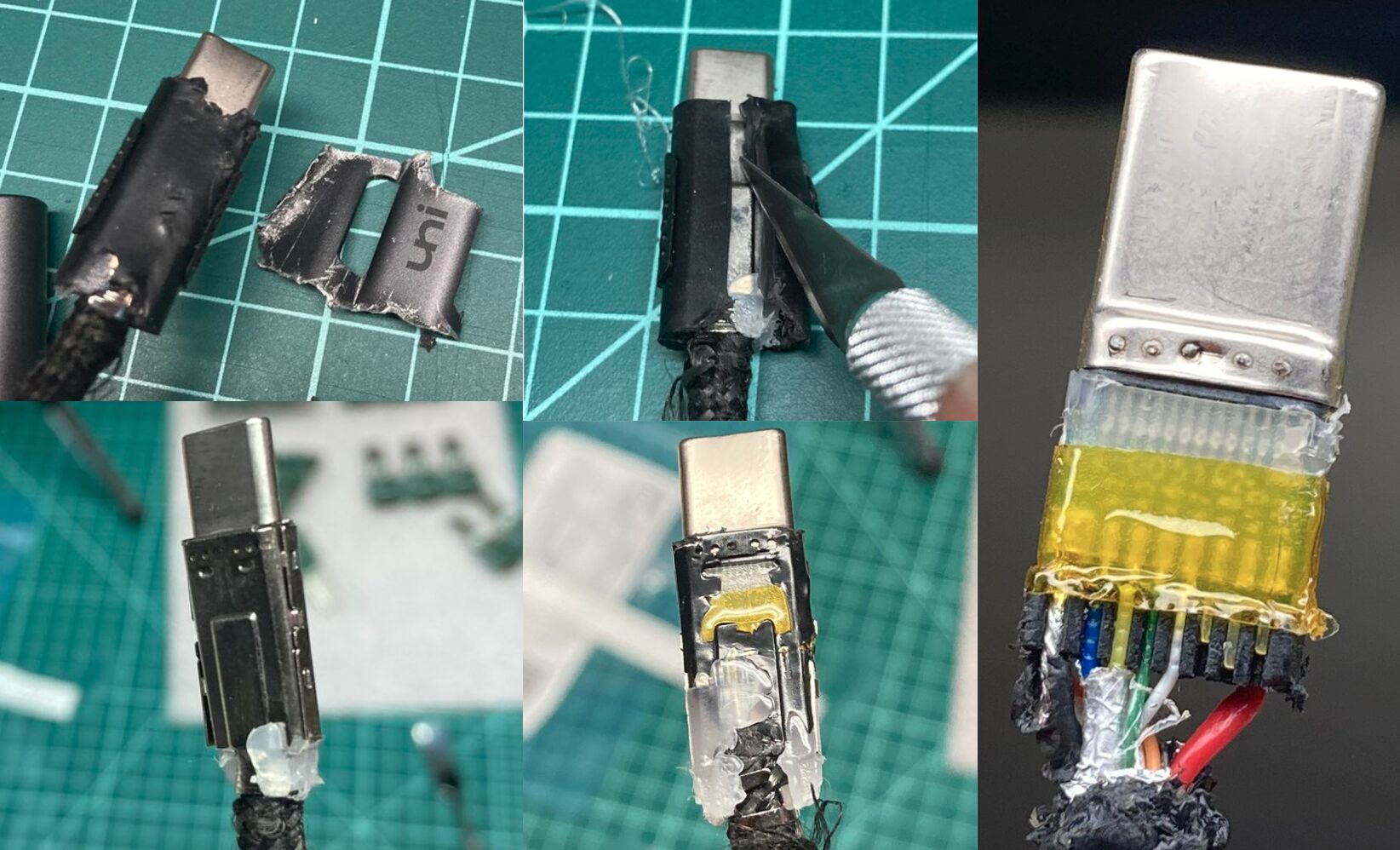 Teardown of USBC SD Card Adapter - Plug Side