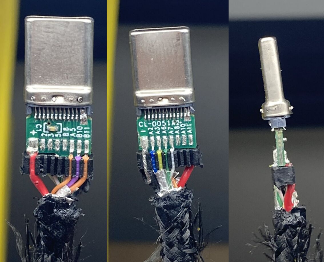 USB-C Plug PCB to Cable Interface