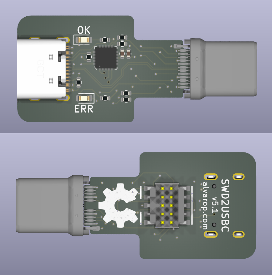 Renders of SWD2USBC v5.1