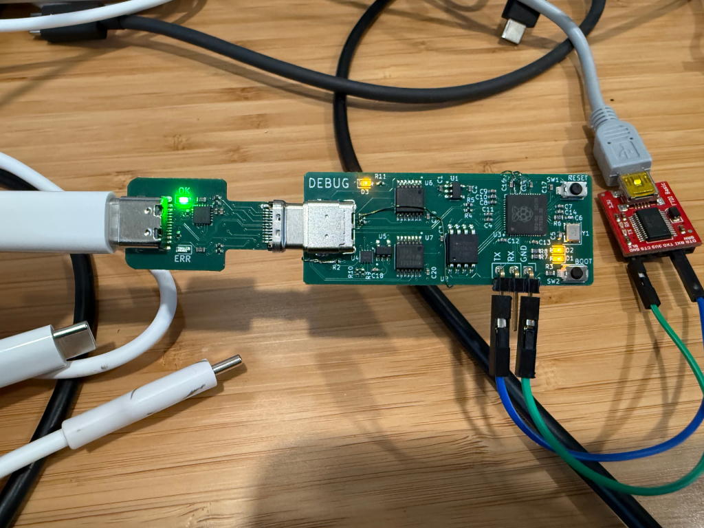 SWD2USBC Properly Attached to Sample Target